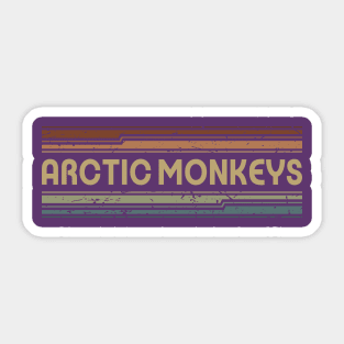 Arctic Monkeys Retro Lines Sticker